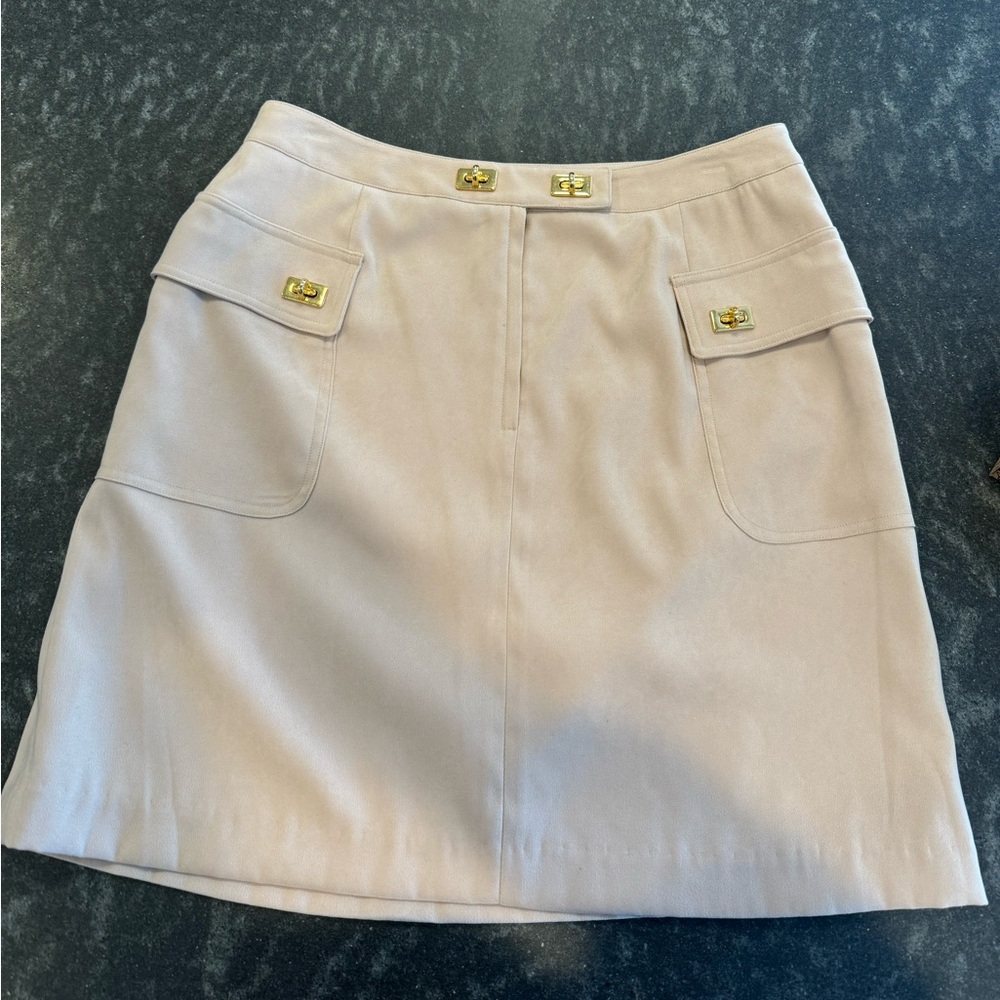 J.McLaughlin Size 8 Vintage Khaki Mini Skirt